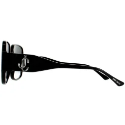 Jimmy Choo Square|Jimmy Choo^Sunglasses TARA/S DXF 9O Black Glitter Dark Grey Gradient