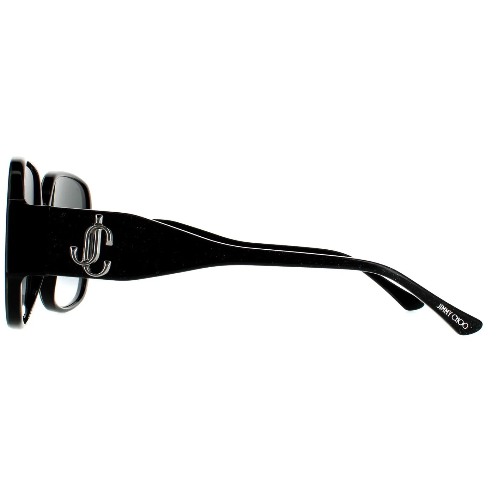 Jimmy Choo Square|Jimmy Choo^Sunglasses TARA/S DXF 9O Black Glitter Dark Grey Gradient