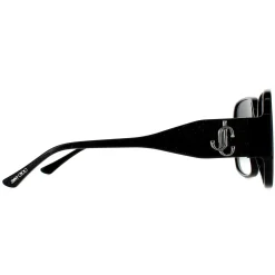Jimmy Choo Square|Jimmy Choo^Sunglasses TARA/S DXF 9O Black Glitter Dark Grey Gradient