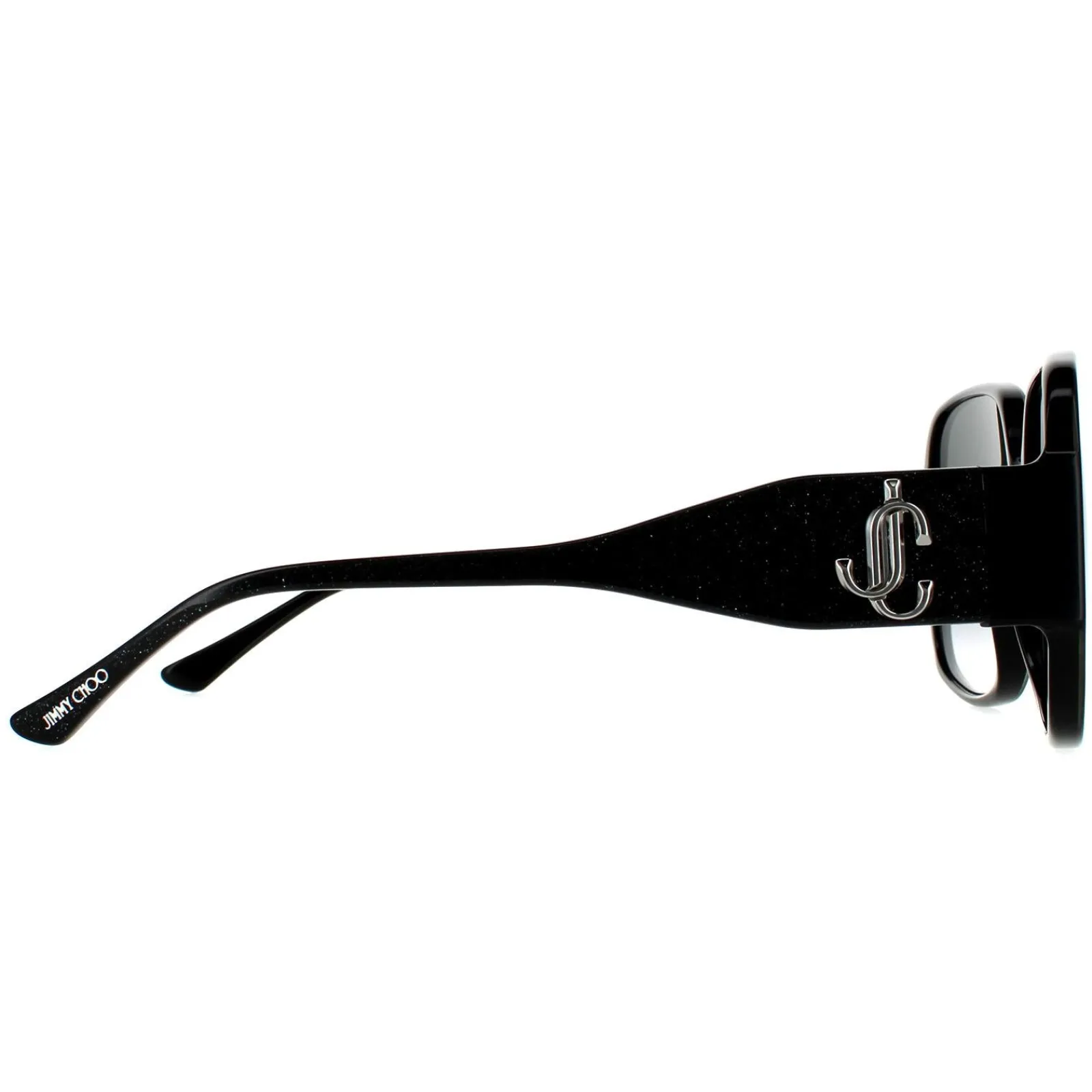 Jimmy Choo Square|Jimmy Choo^Sunglasses TARA/S DXF 9O Black Glitter Dark Grey Gradient