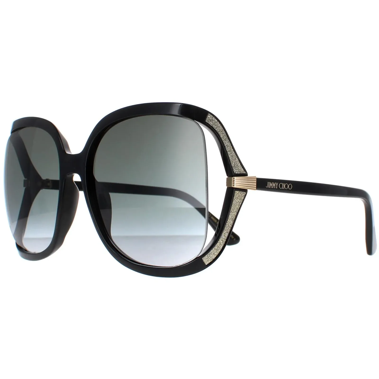 Jimmy Choo Butterfly|Jimmy Choo^Sunglasses TILDA/G/S 807 9O Black Dark Grey Gradient