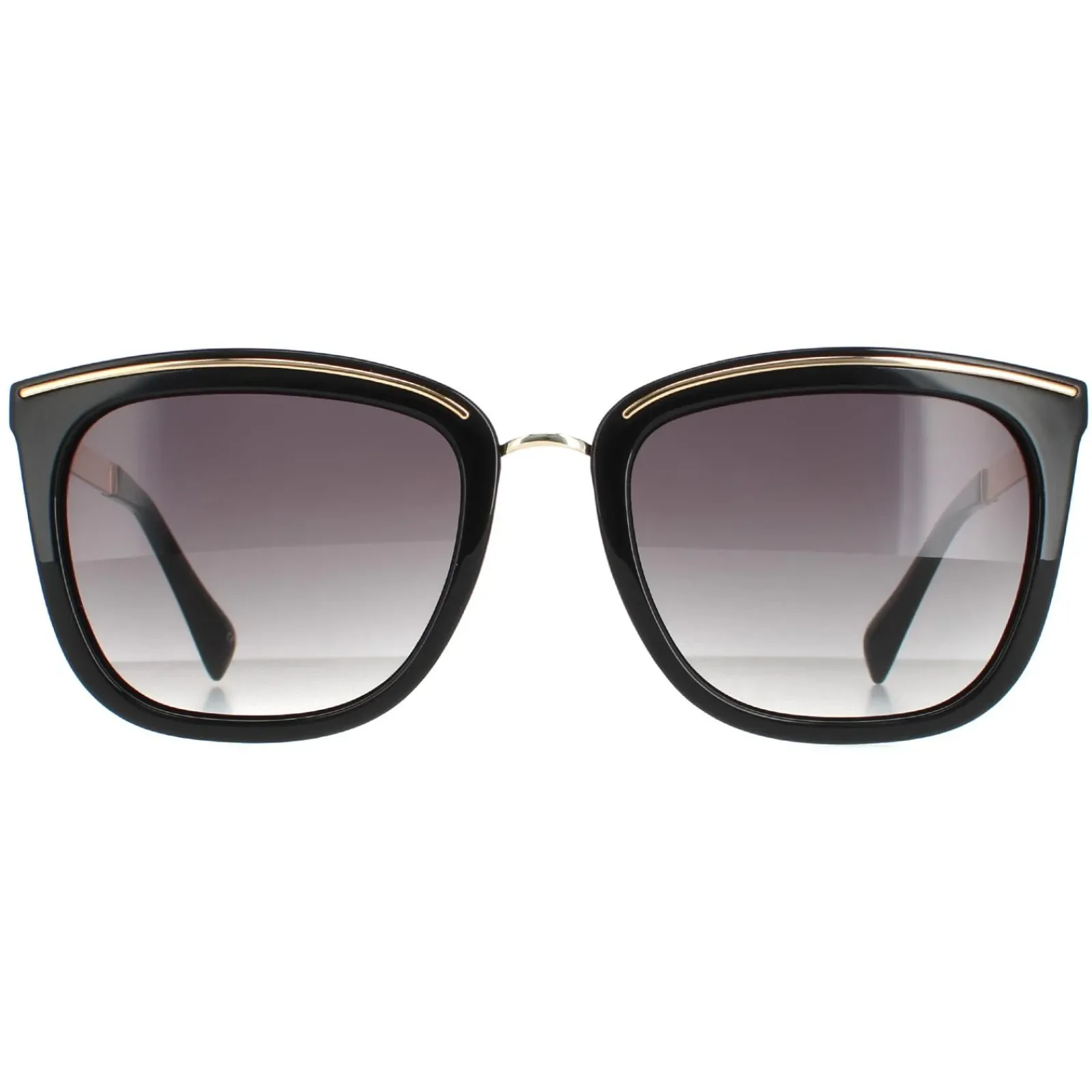 Karen Millen Rectangle^Sunglasses KM5044 001 Black Grey Gradient
