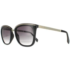 Karen Millen Rectangle^Sunglasses KM5044 001 Black Grey Gradient