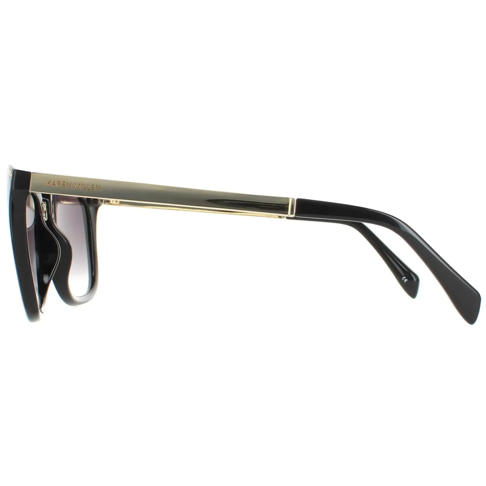 Karen Millen Rectangle^Sunglasses KM5044 001 Black Grey Gradient