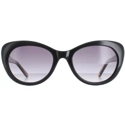 Karen Millen Cat-Eye^Sunglasses KM5024 001 Black and Tortoiseshell Grey Gradie