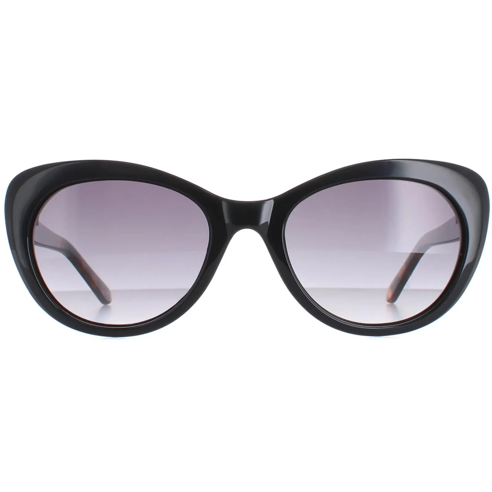 Karen Millen Cat-Eye^Sunglasses KM5024 001 Black and Tortoiseshell Grey Gradie