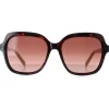 Karen Millen Square^Sunglasses KM5048 102 Dark Tortoise Brown Gradient