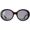Karen Millen Oval^Sunglasses KM5051 118 Dark Tortoise Dark Grey