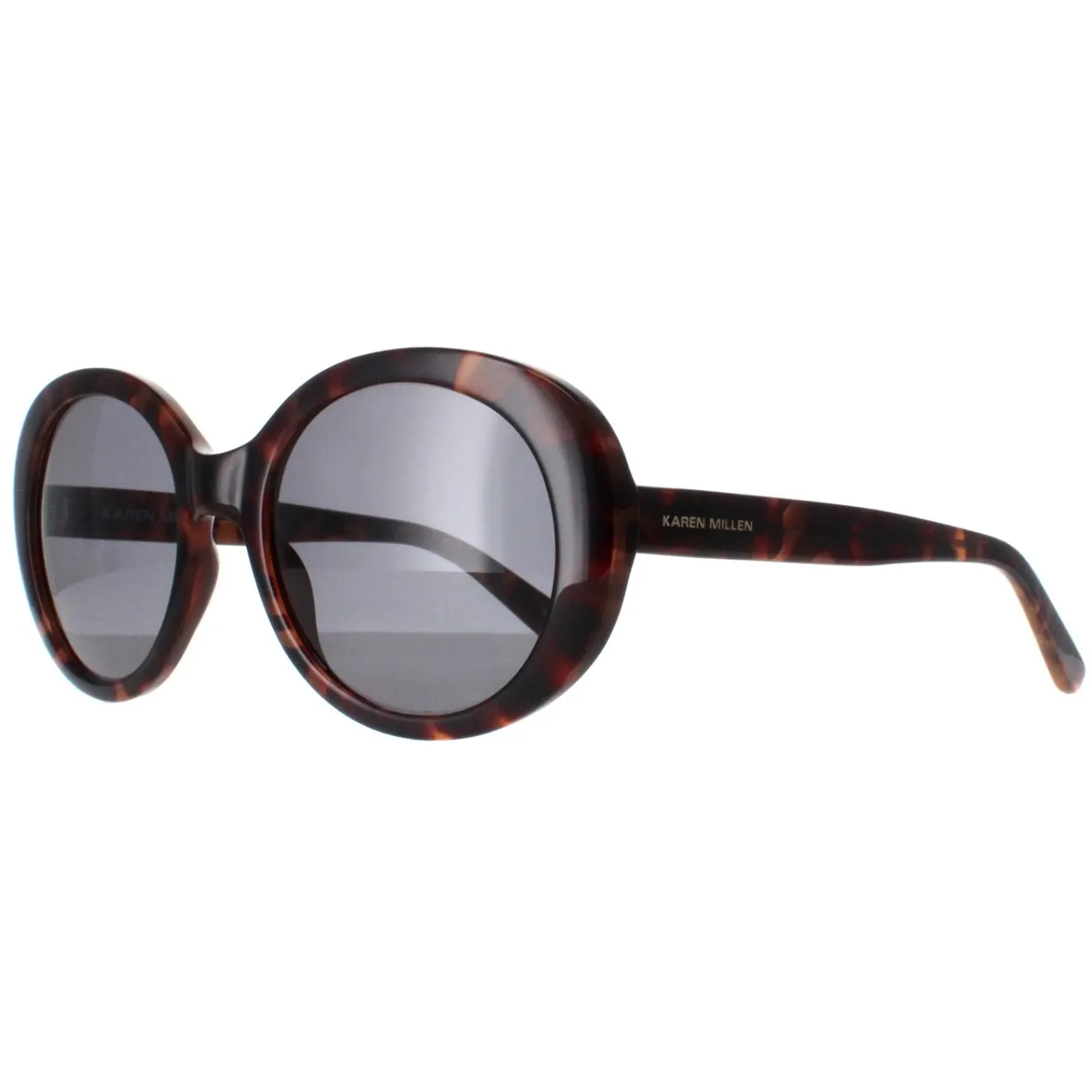 Karen Millen Oval^Sunglasses KM5051 118 Dark Tortoise Dark Grey
