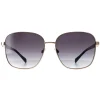 Karen Millen Square^Sunglasses KM7020 400 Gold Dark Grey Gradient