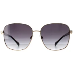 Karen Millen Square^Sunglasses KM7020 400 Gold Dark Grey Gradient