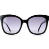 Karen Millen Square^Sunglasses KM5052 001 Black Dark Grey Gradient