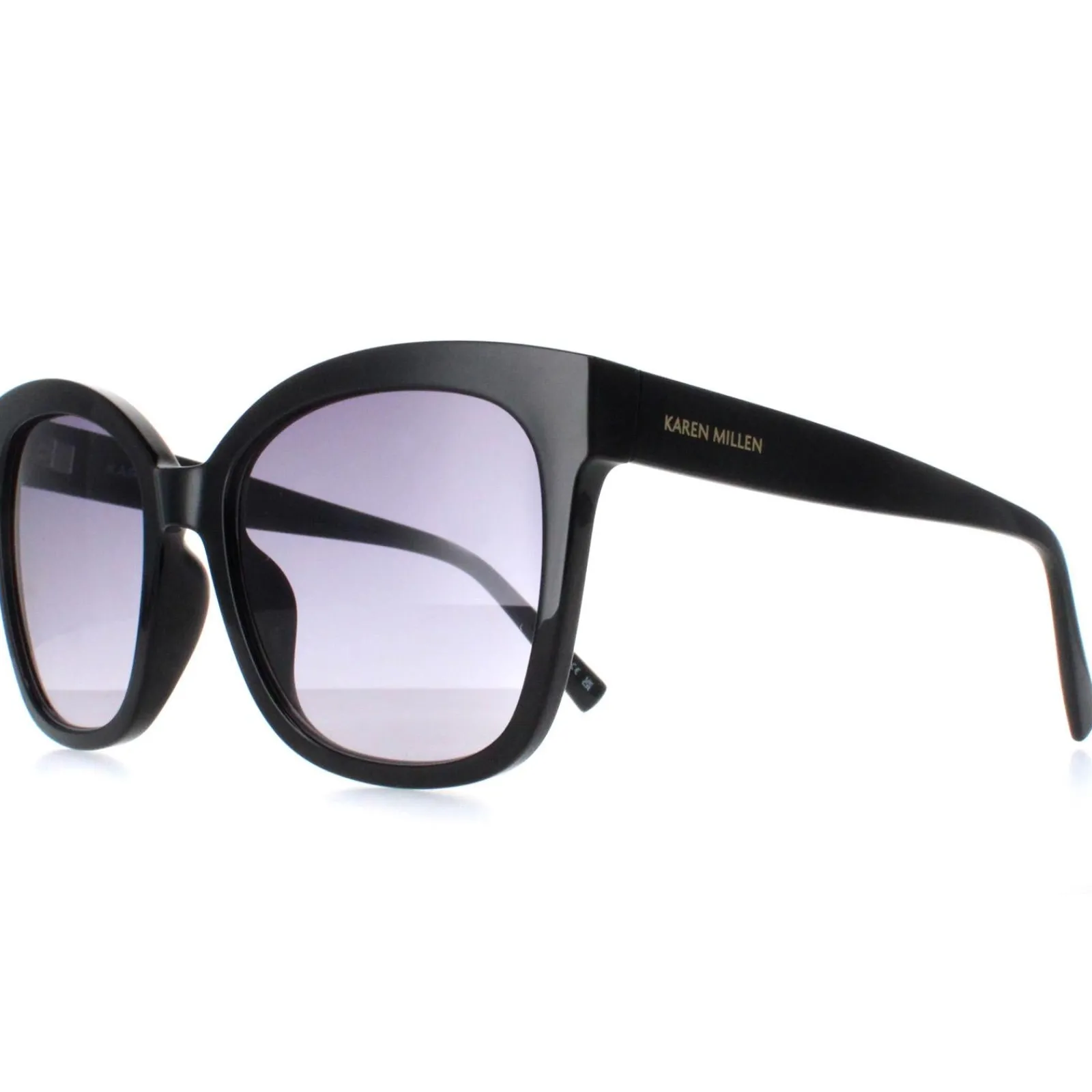 Karen Millen Square^Sunglasses KM5052 001 Black Dark Grey Gradient