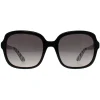Kate Spade Square|Polarised^Sunglasses Babbette/G/S 807 WJ Black Grey Gradient Polarize