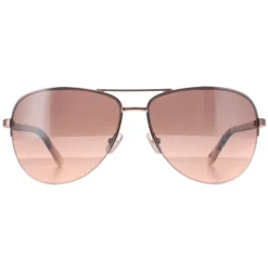 Kate Spade Aviator^Sunglasses Bethann AU2 G4 Rose Gold Brown Gradient Mirror