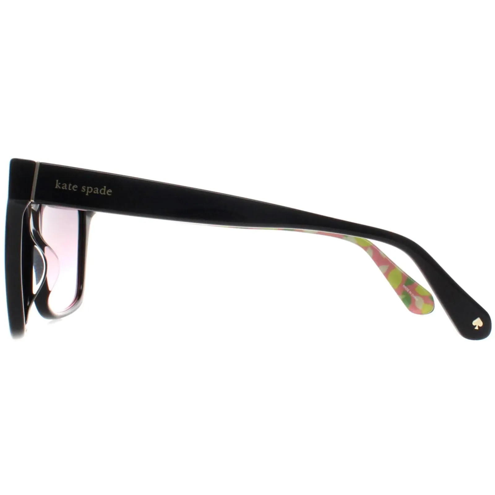 Kate Spade Square^Sunglasses Harlow/G/S 807 FF Black Gray Fuchsia