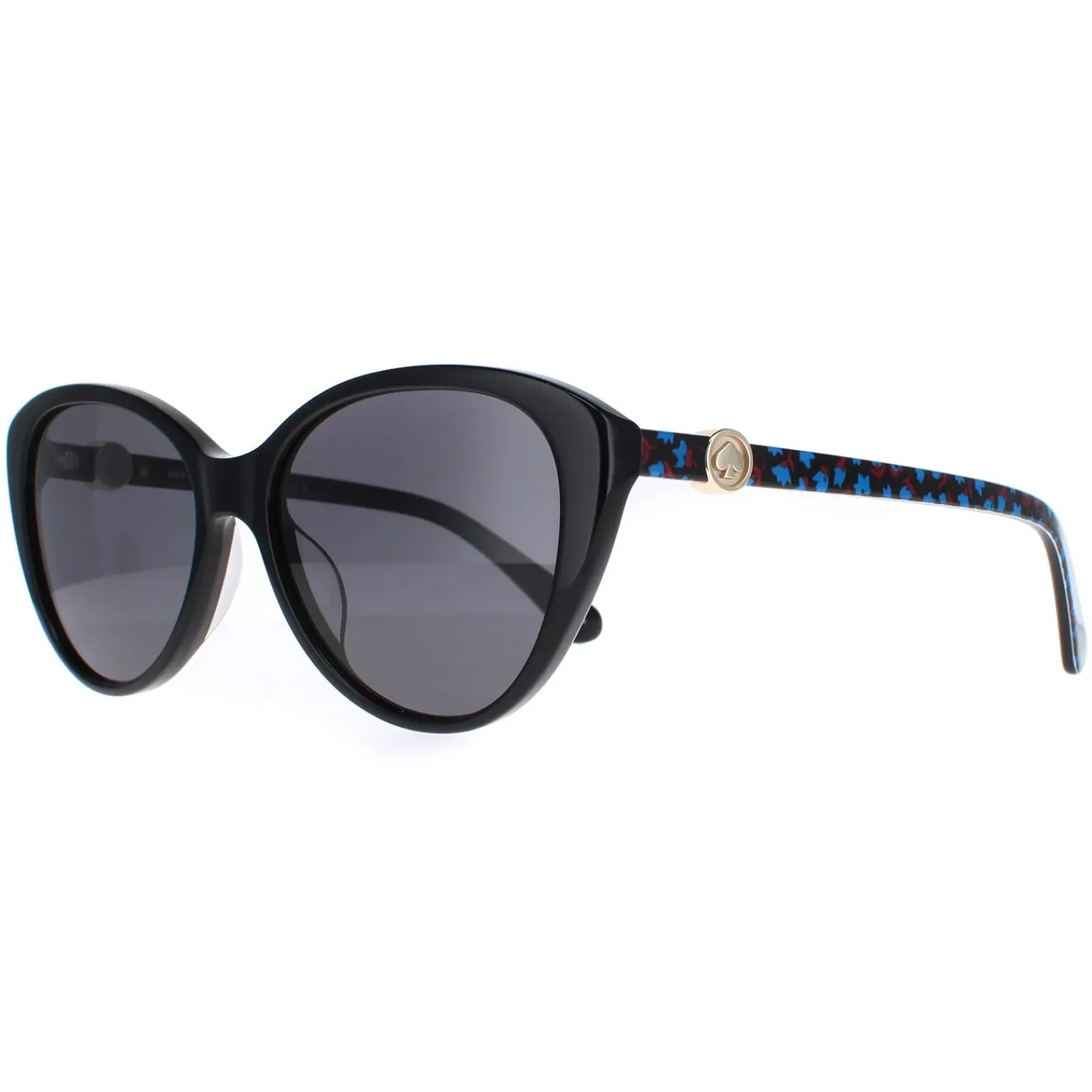 Kate Spade Cat-Eye^Sunglasses Visalia/G/S 7RM M9 Pattern Black Grey Polarised