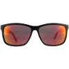 Lacoste Rectangle^Sunglasses L705S 003 Black Grey Red Mirror