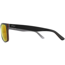Lacoste Rectangle^Sunglasses L705S 003 Black Grey Red Mirror