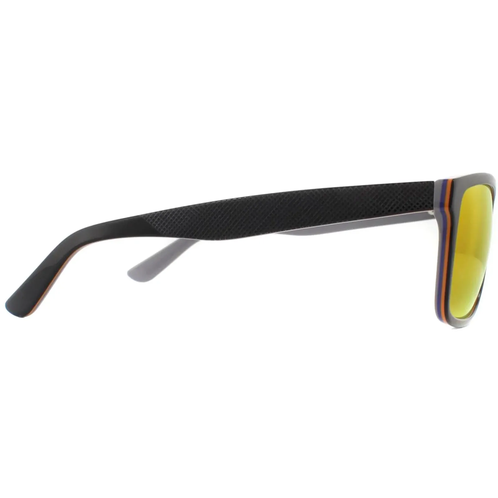 Lacoste Rectangle^Sunglasses L705S 003 Black Grey Red Mirror