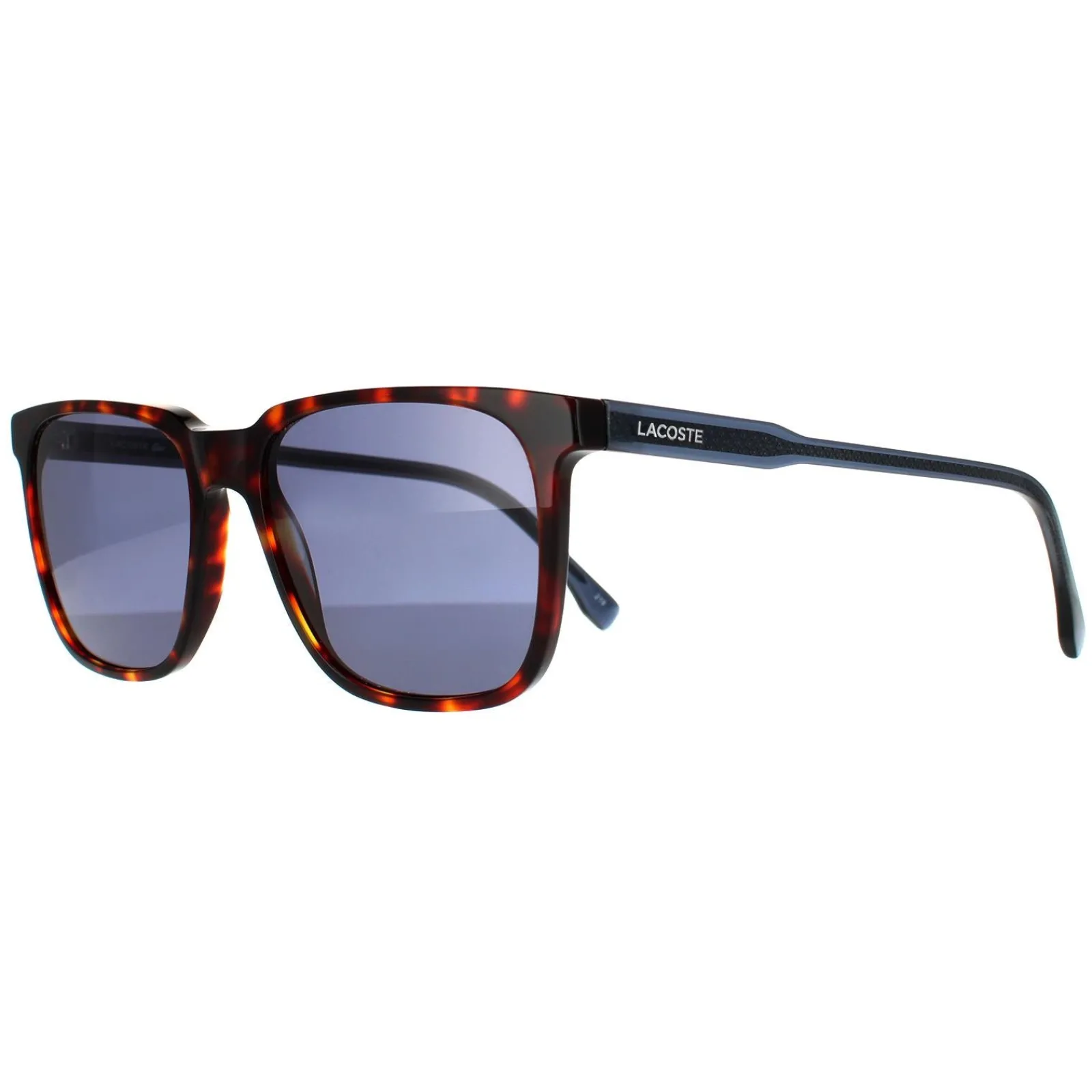 Lacoste Square|Square^Sunglasses L910S 220 Havana Red Solid Blue