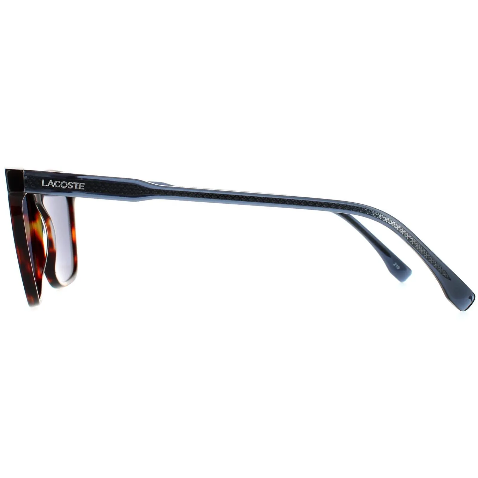 Lacoste Square|Square^Sunglasses L910S 220 Havana Red Solid Blue