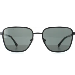 Lacoste Rectangle^Sunglasses L245S 002 Matte Black Grey