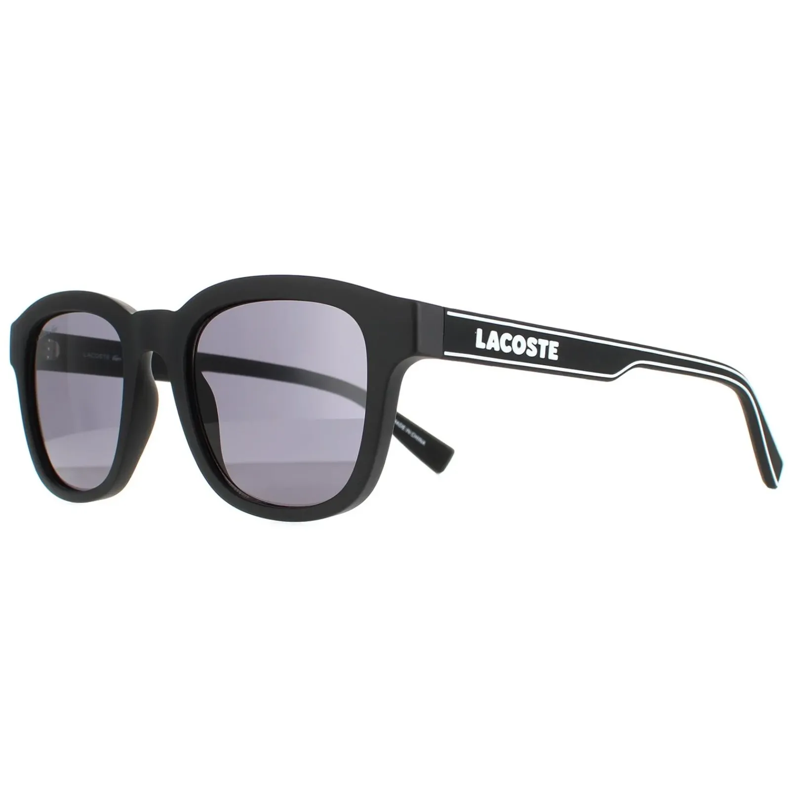 Lacoste Rectangle^Sunglasses L966S 002 Matte Black Grey