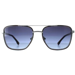 Lacoste Rectangle^Sunglasses L245S 040 Matte Silver Havana Blue Gradient