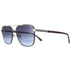 Lacoste Rectangle^Sunglasses L245S 040 Matte Silver Havana Blue Gradient