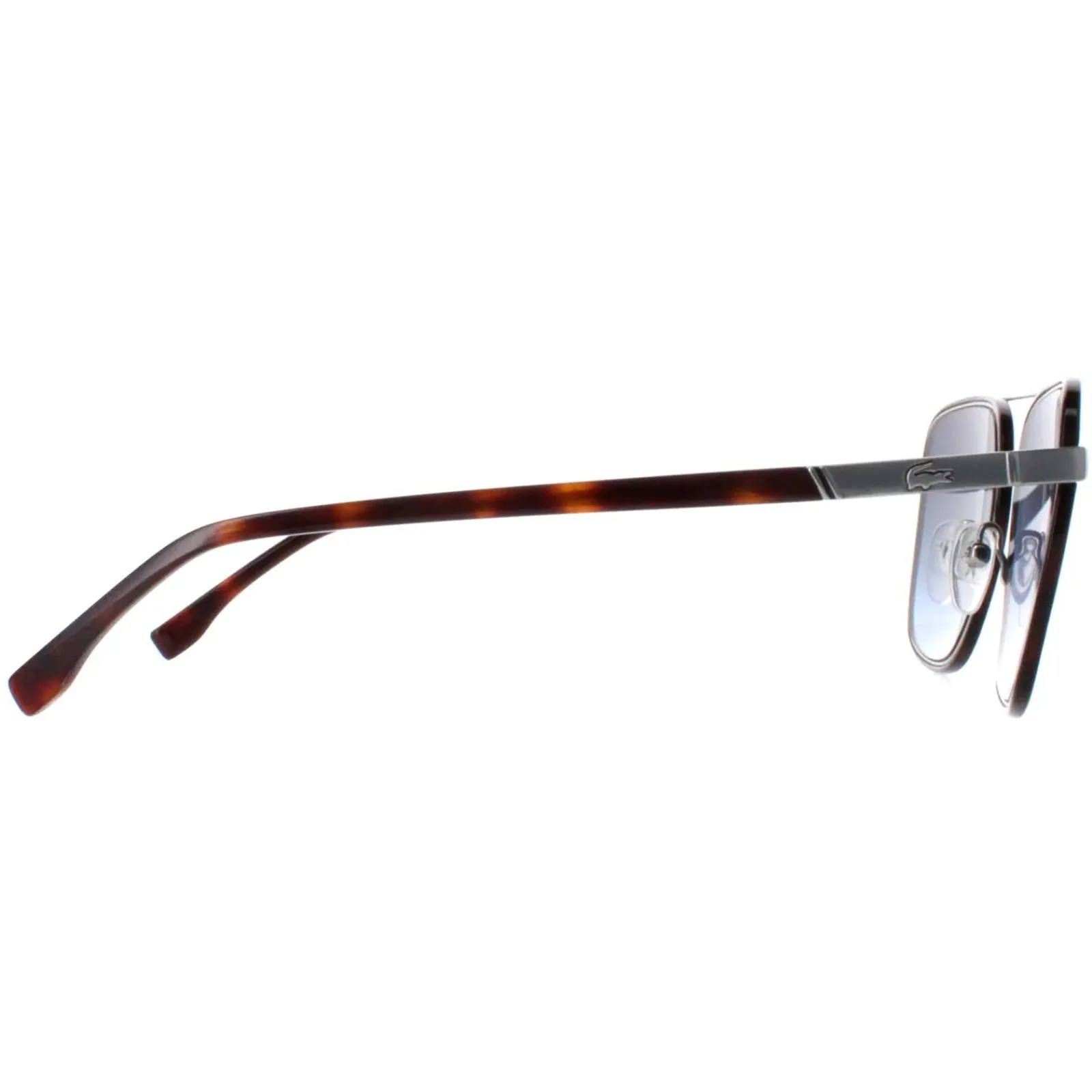 Lacoste Rectangle^Sunglasses L245S 040 Matte Silver Havana Blue Gradient