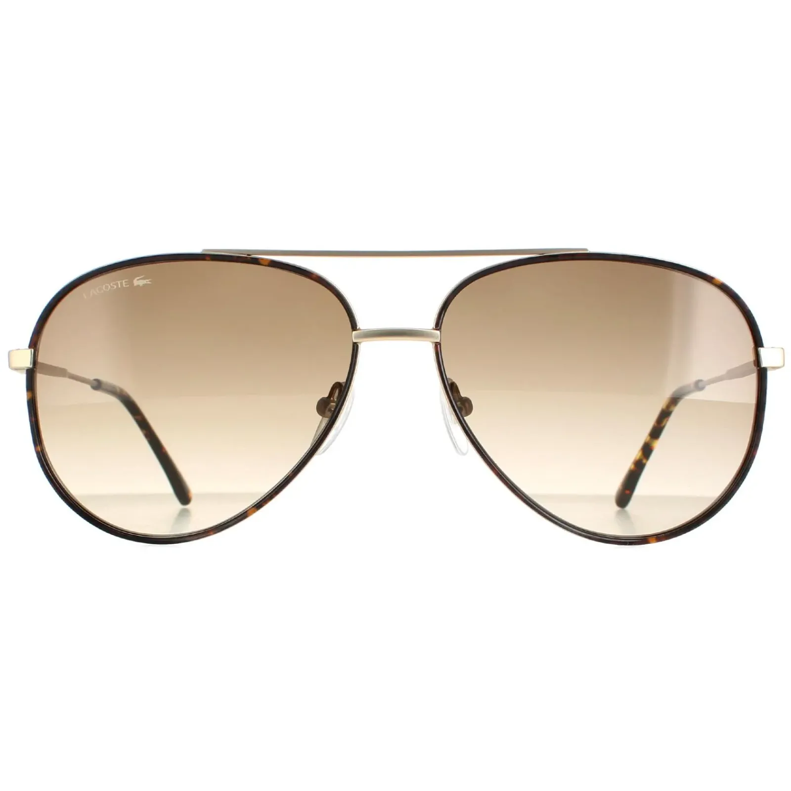 Lacoste Aviator^Sunglasses L247S 710 Matte Gold Brown Gradient