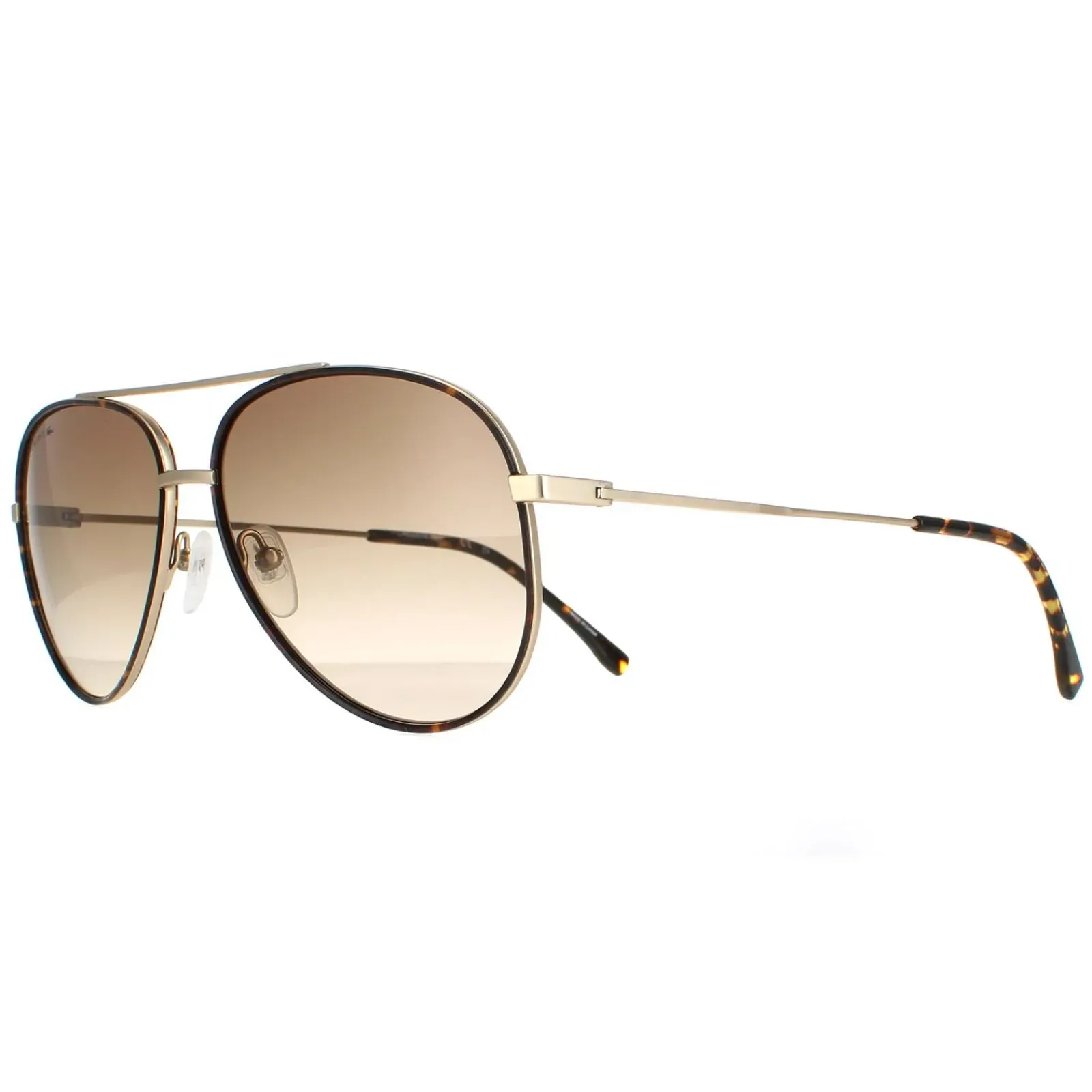 Lacoste Aviator^Sunglasses L247S 710 Matte Gold Brown Gradient