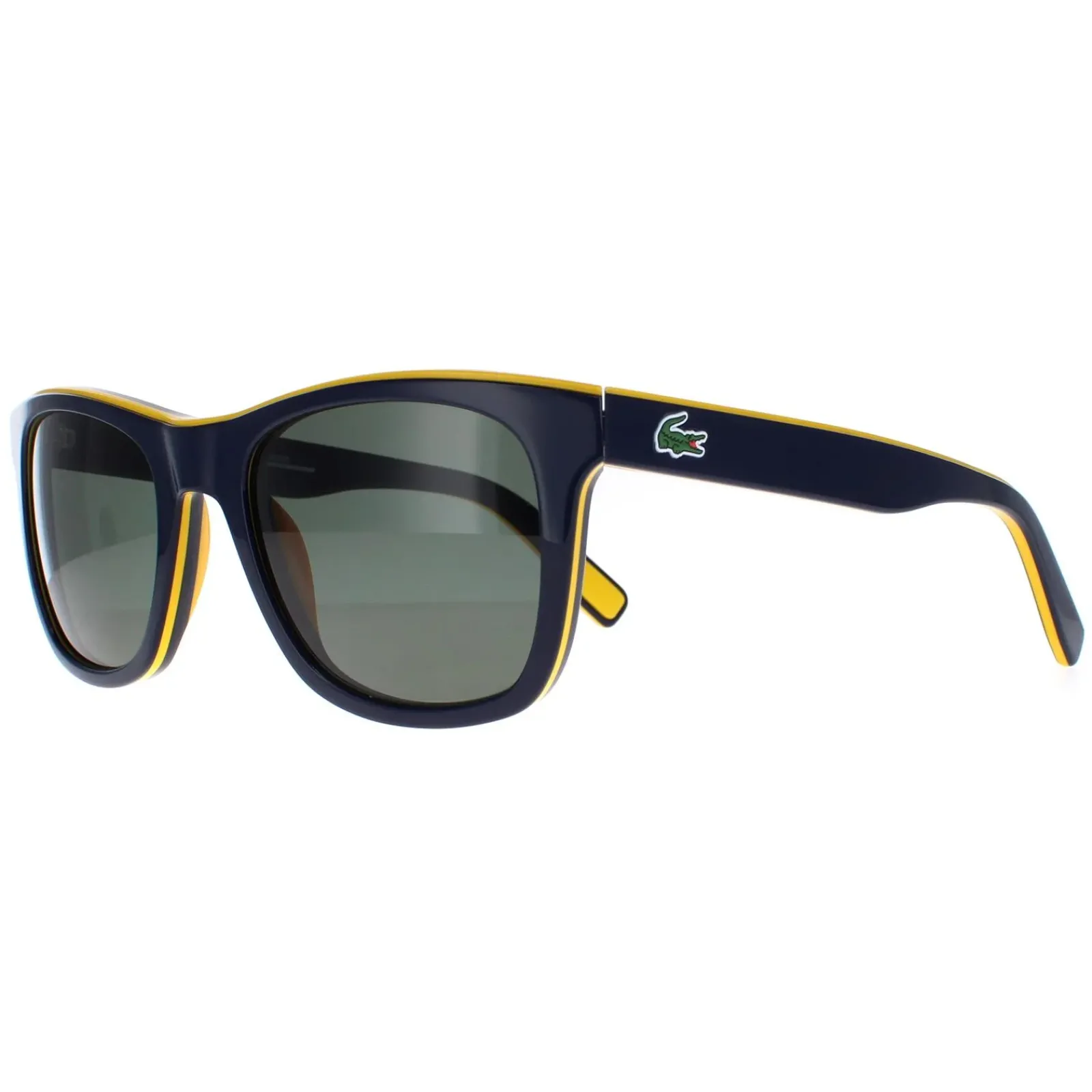 Lacoste Square^Sunglasses L781SP 414 Blue Yellow Blue Grey Green Polarized