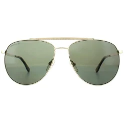 Lacoste Polarised|Aviator^Sunglasses L177SP 714 Gold Dark Green Polarized