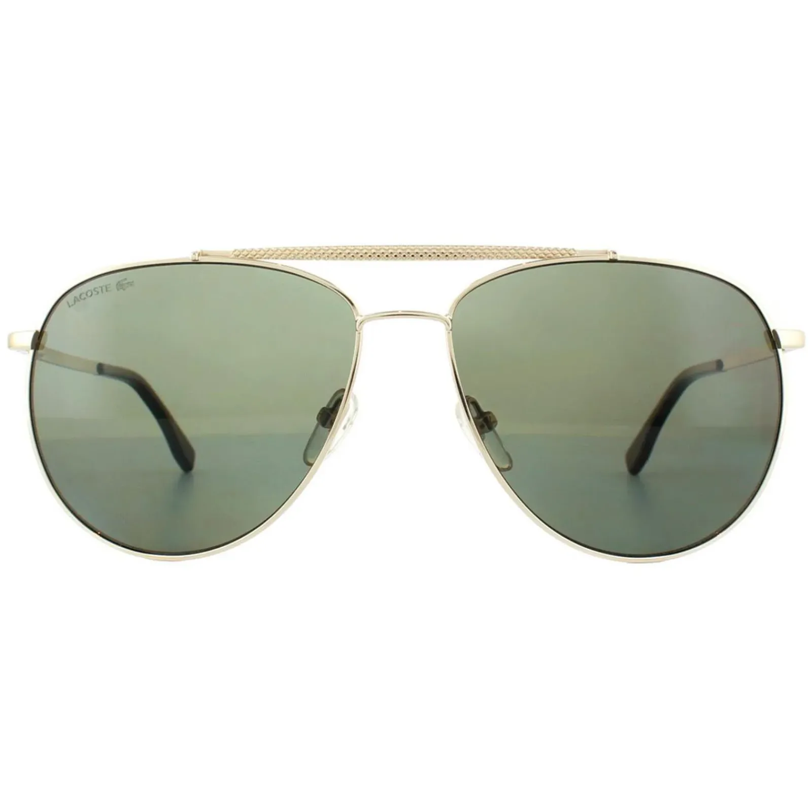 Lacoste Polarised|Aviator^Sunglasses L177SP 714 Gold Dark Green Polarized