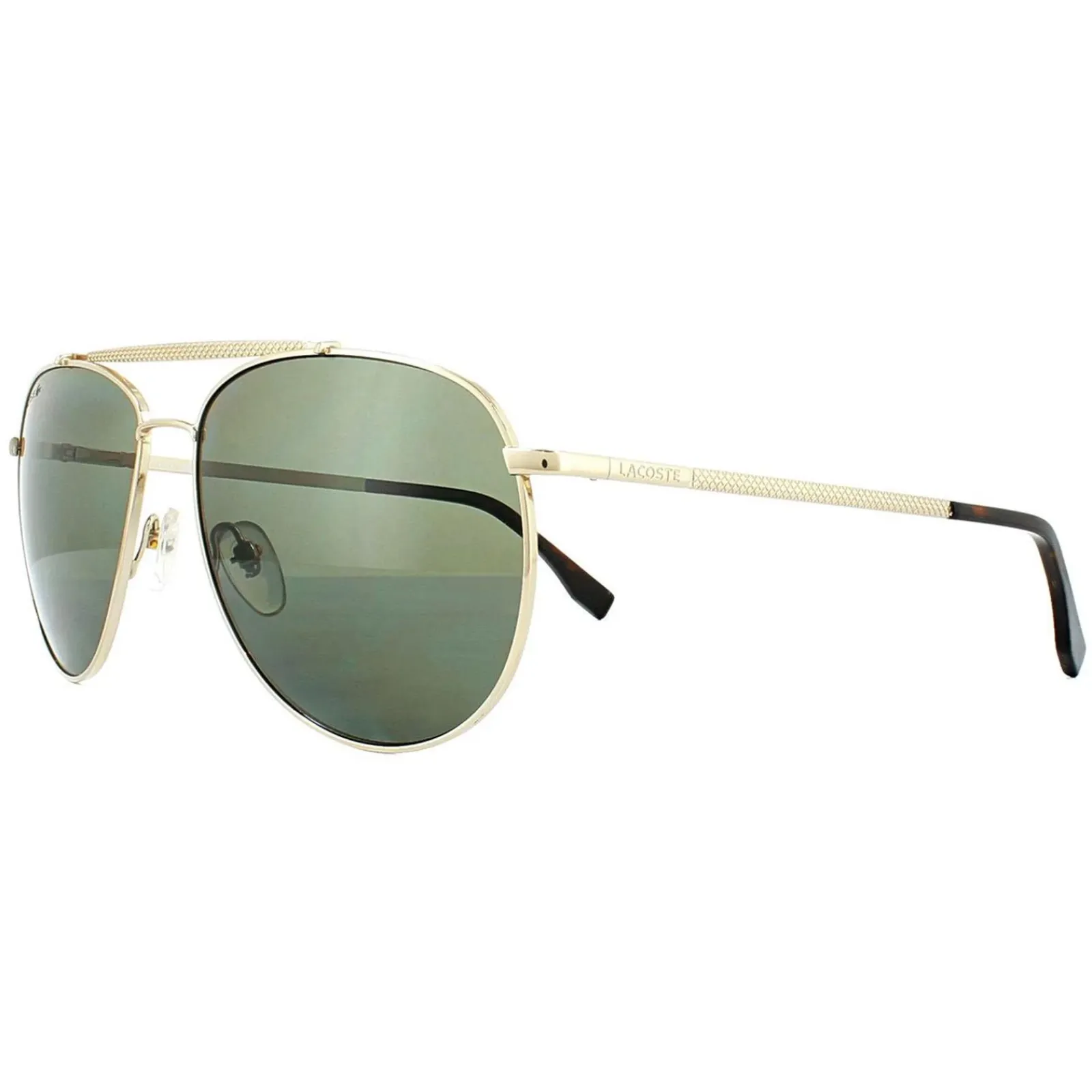 Lacoste Polarised|Aviator^Sunglasses L177SP 714 Gold Dark Green Polarized