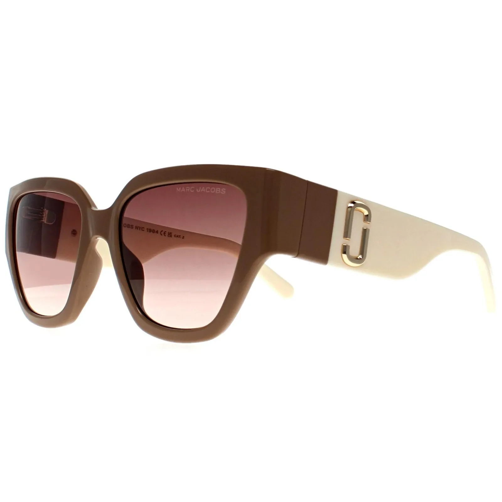 Marc Jacobs Square^Sunglasses MARC 724/S 10A HA Beige White Brown Gradient