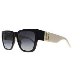 Marc Jacobs Square^Sunglasses MARC 646/S 80S 9O Black White Dark Grey Gradien