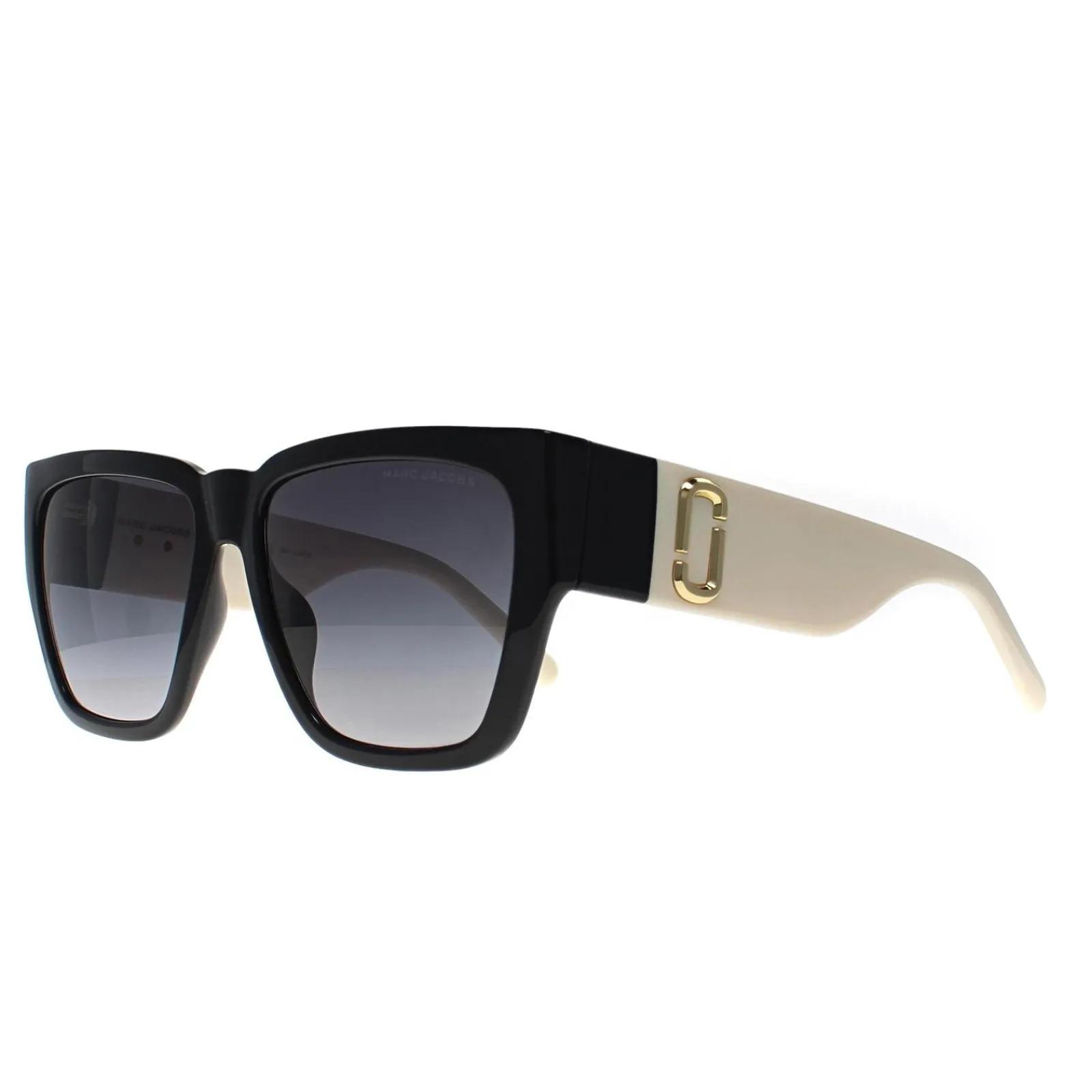 Marc Jacobs Square^Sunglasses MARC 646/S 80S 9O Black White Dark Grey Gradien