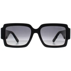 Marc Jacobs Rectangle^Sunglasses MARC 693/S 08A/9O Shiny Black Dark Grey Gradien