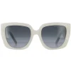 Marc Jacobs Rectangle^Sunglasses MARC 687/S SZJ 9O Ivory Dark Grey Gradient