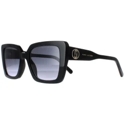 Marc Jacobs Square^Sunglasses MARC 733/S 807 9O Shiny Black Dark Grey Gradien
