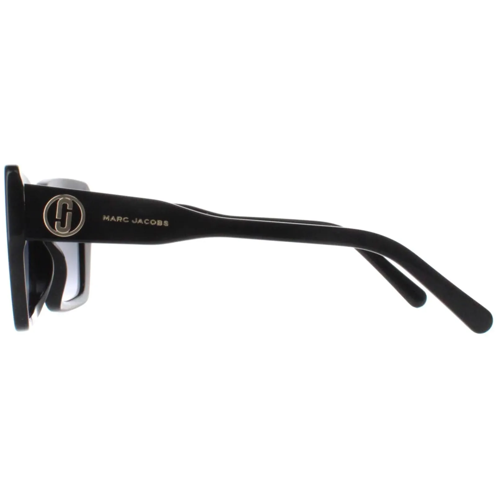 Marc Jacobs Square^Sunglasses MARC 733/S 807 9O Shiny Black Dark Grey Gradien