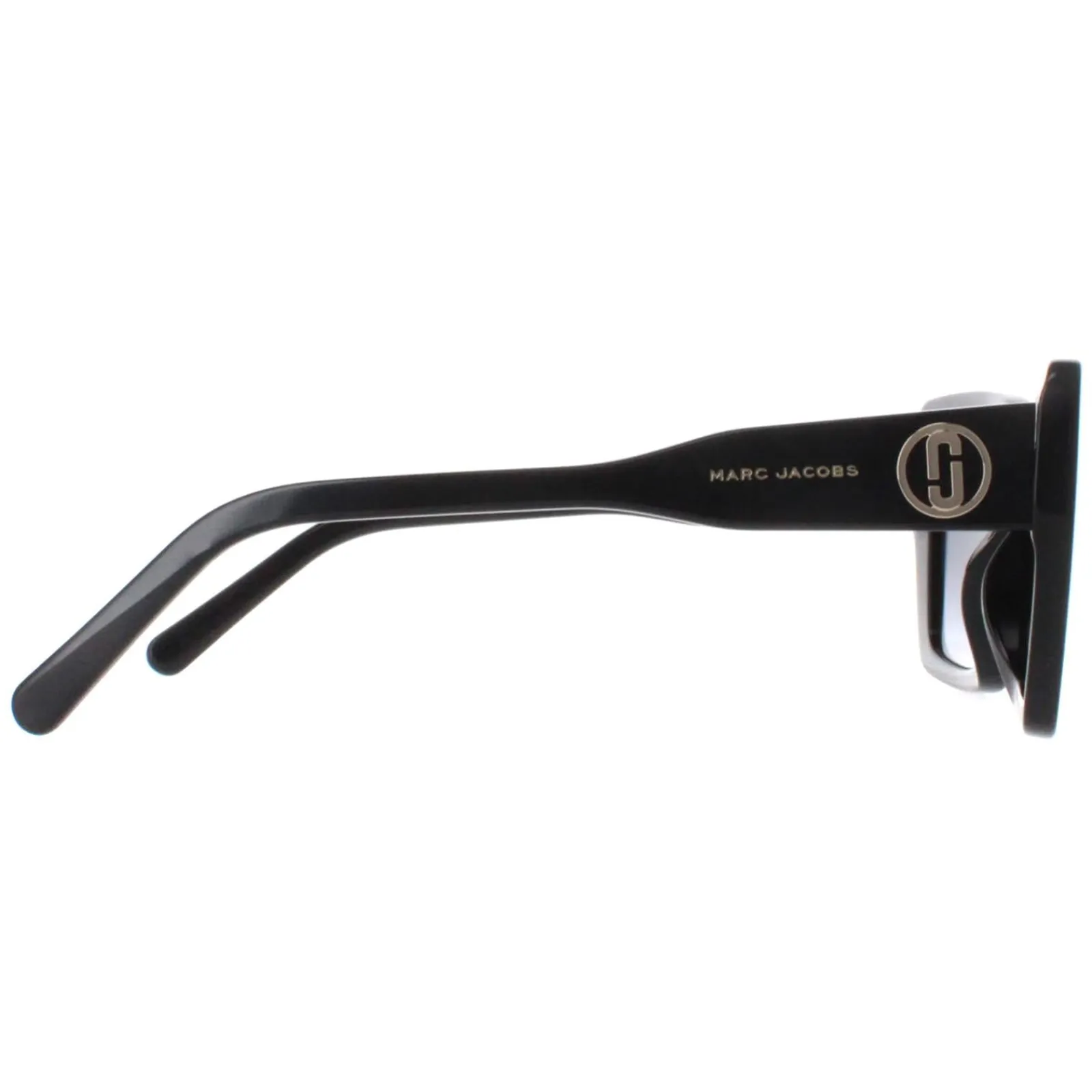 Marc Jacobs Square^Sunglasses MARC 733/S 807 9O Shiny Black Dark Grey Gradien