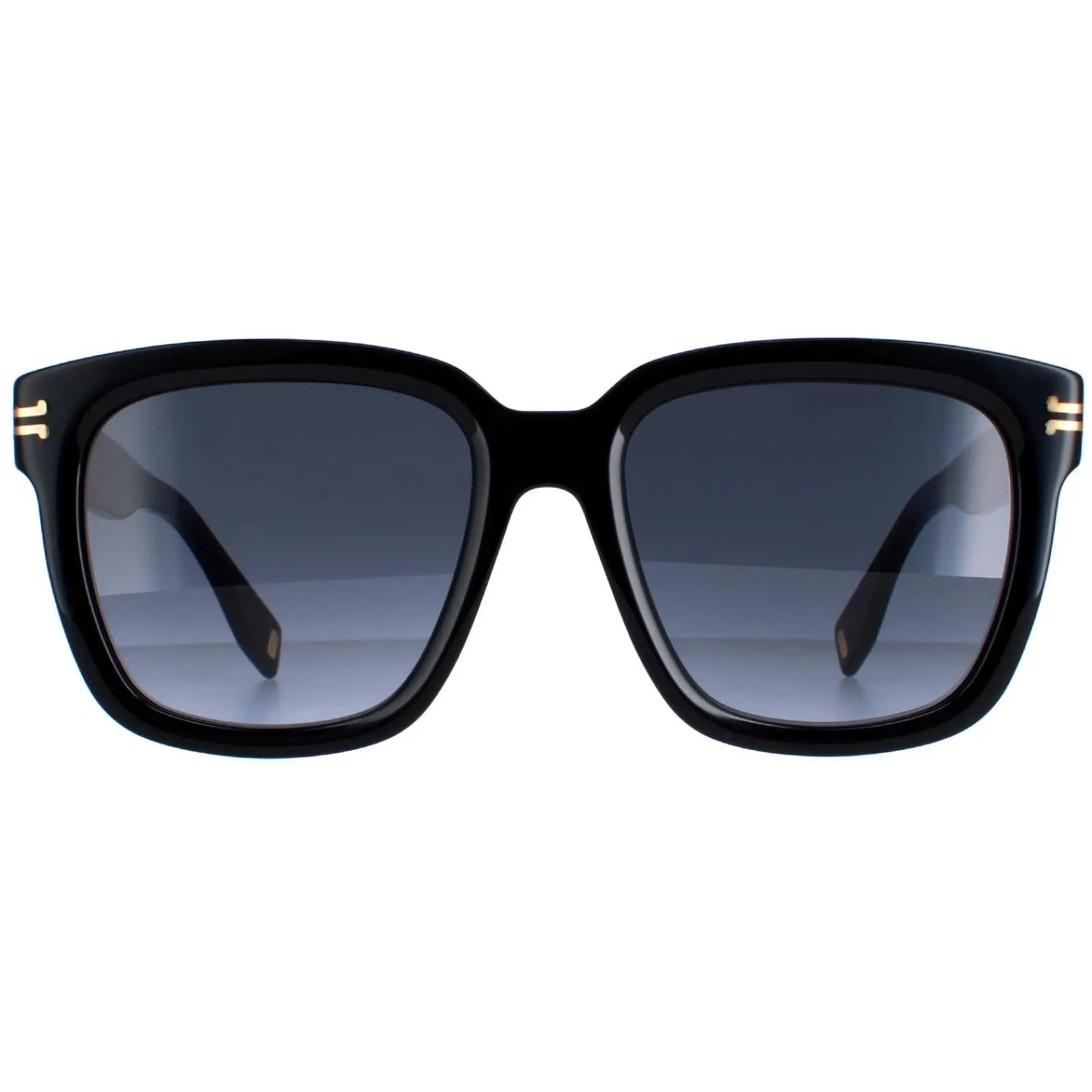 Marc Jacobs Square^Sunglasses 1035/S RHL/9O Black and Gold Grey Gradient
