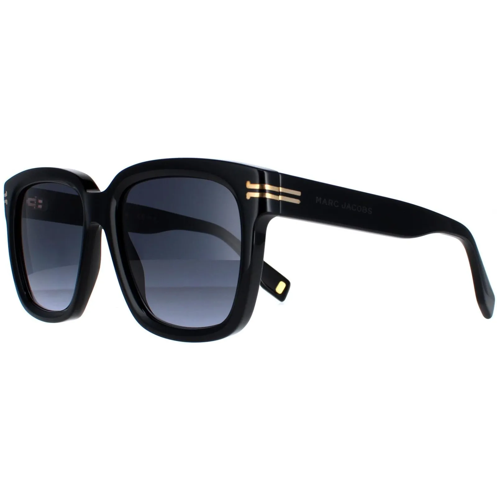 Marc Jacobs Square^Sunglasses 1035/S RHL/9O Black and Gold Grey Gradient