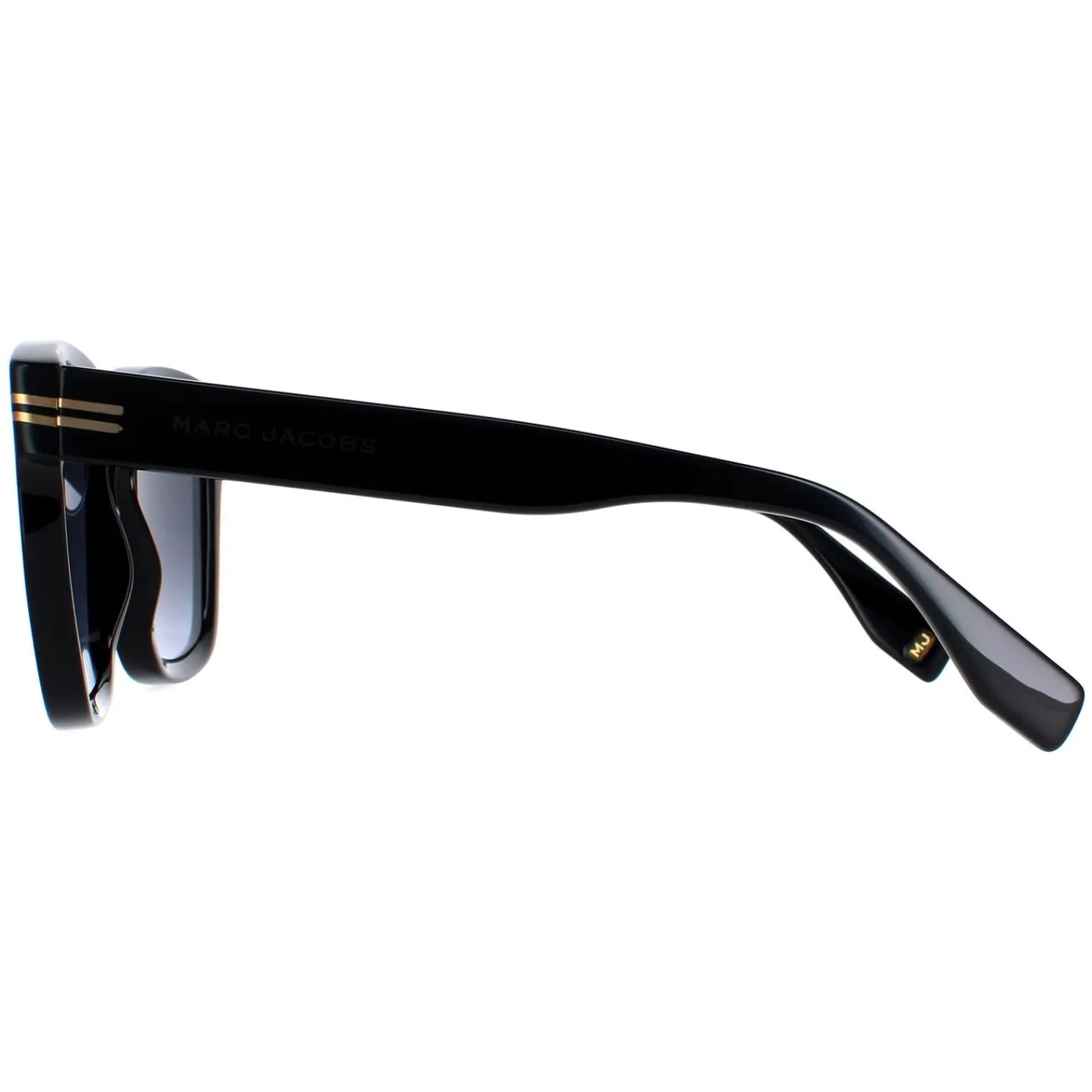 Marc Jacobs Square^Sunglasses 1035/S RHL/9O Black and Gold Grey Gradient