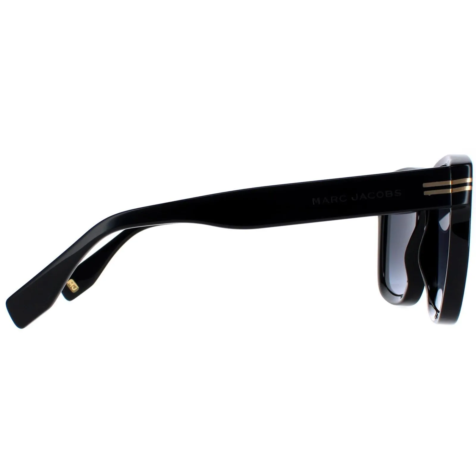Marc Jacobs Square^Sunglasses 1035/S RHL/9O Black and Gold Grey Gradient