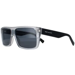 Marc Jacobs Rectangle^Sunglasses 096/S R6S/IR Transparent Grey and Black Grey